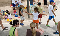 Kids playing in the sand pit