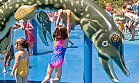 Kids playing in Splash Island