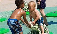 Kids playing in Splash Island