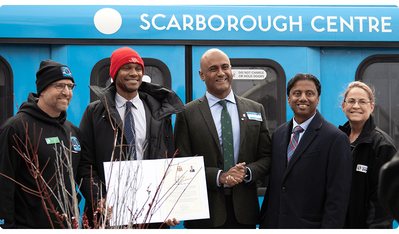 Scarborough RT (SRT) Car Sneak Peek with various community leaders