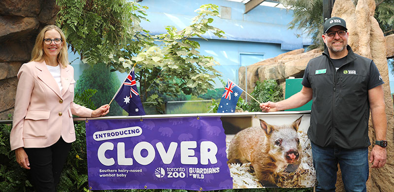 Dolf DeJong, CEO of Toronto Zoo and Consul General Shelley Jackson