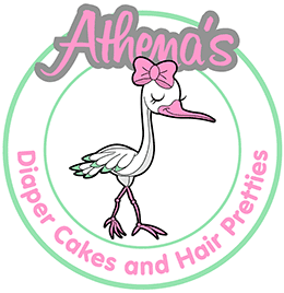 Athena Diaper Cakes and Hair Pretties
