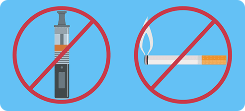 No smoking and no vaping symbols