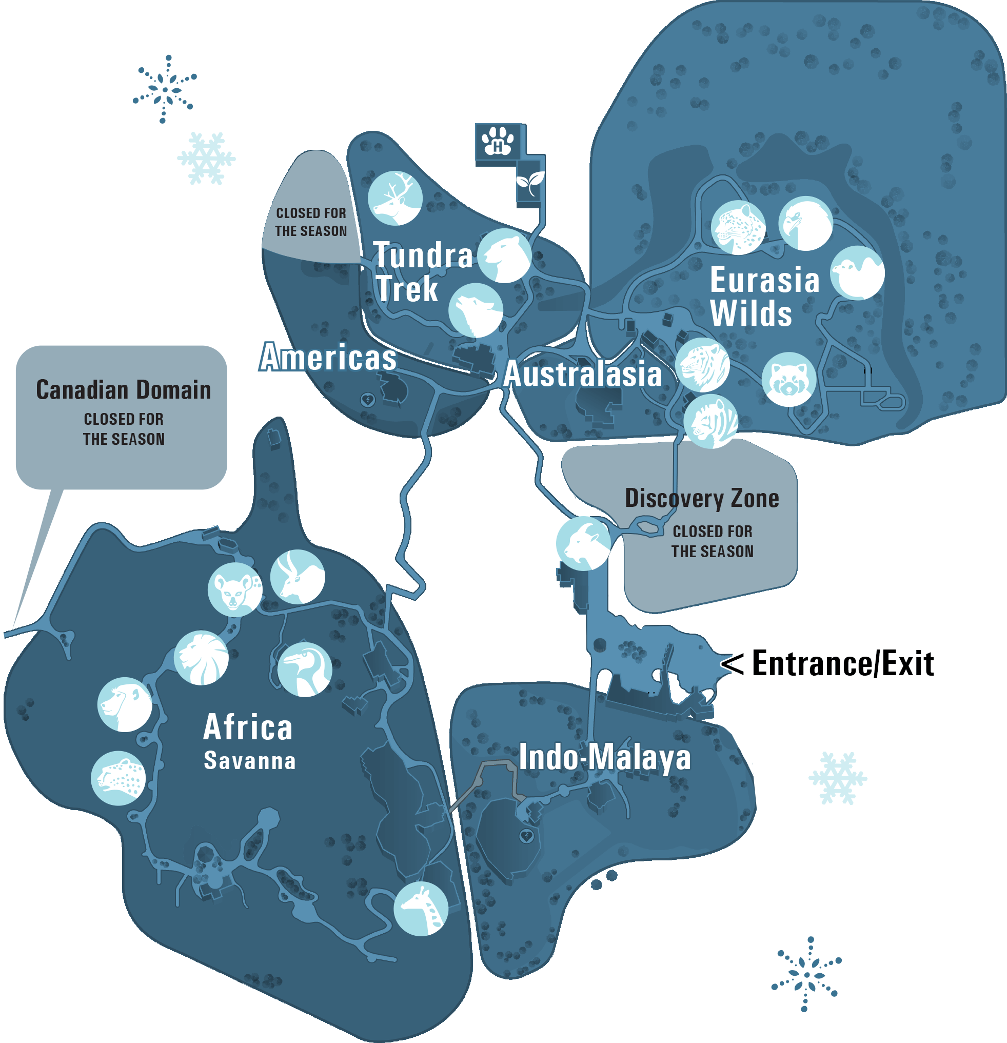 Toronto Zoo | Winter Map