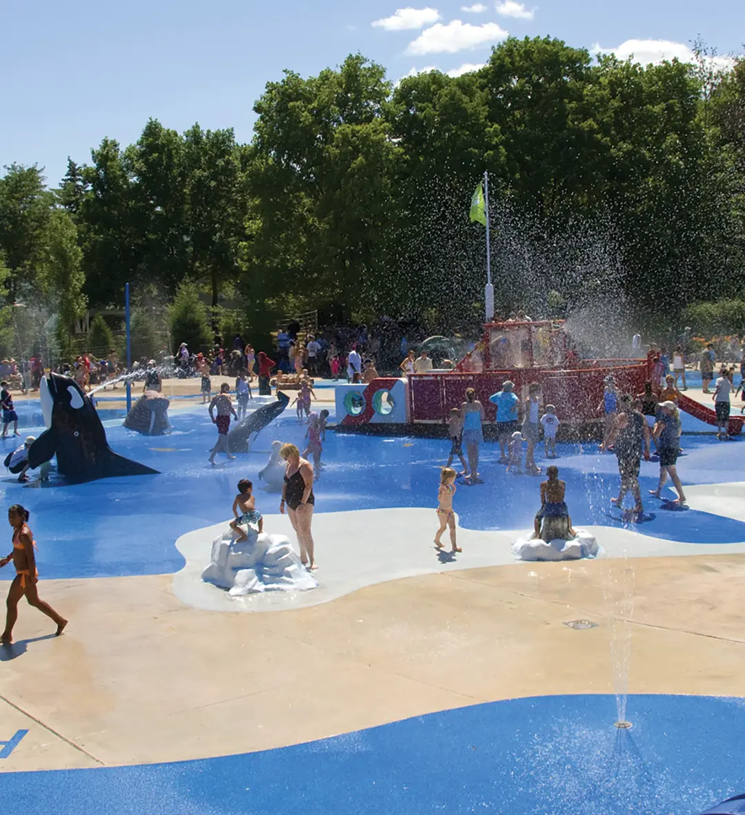 Picture of people playing in the Splash Island water park