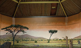 Giraffe house mural